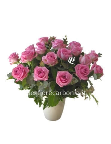 Bouquet con 9 roselline rosa