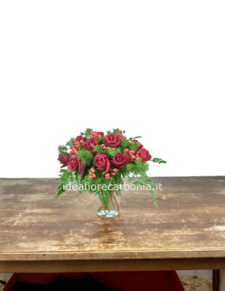 Mazzo con 5 rose rosse